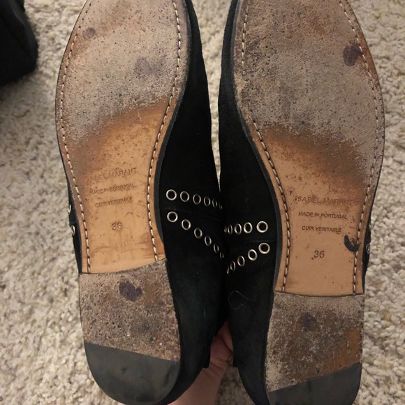 Isabel Marant Black Suede Booties - Picture 6 of 7